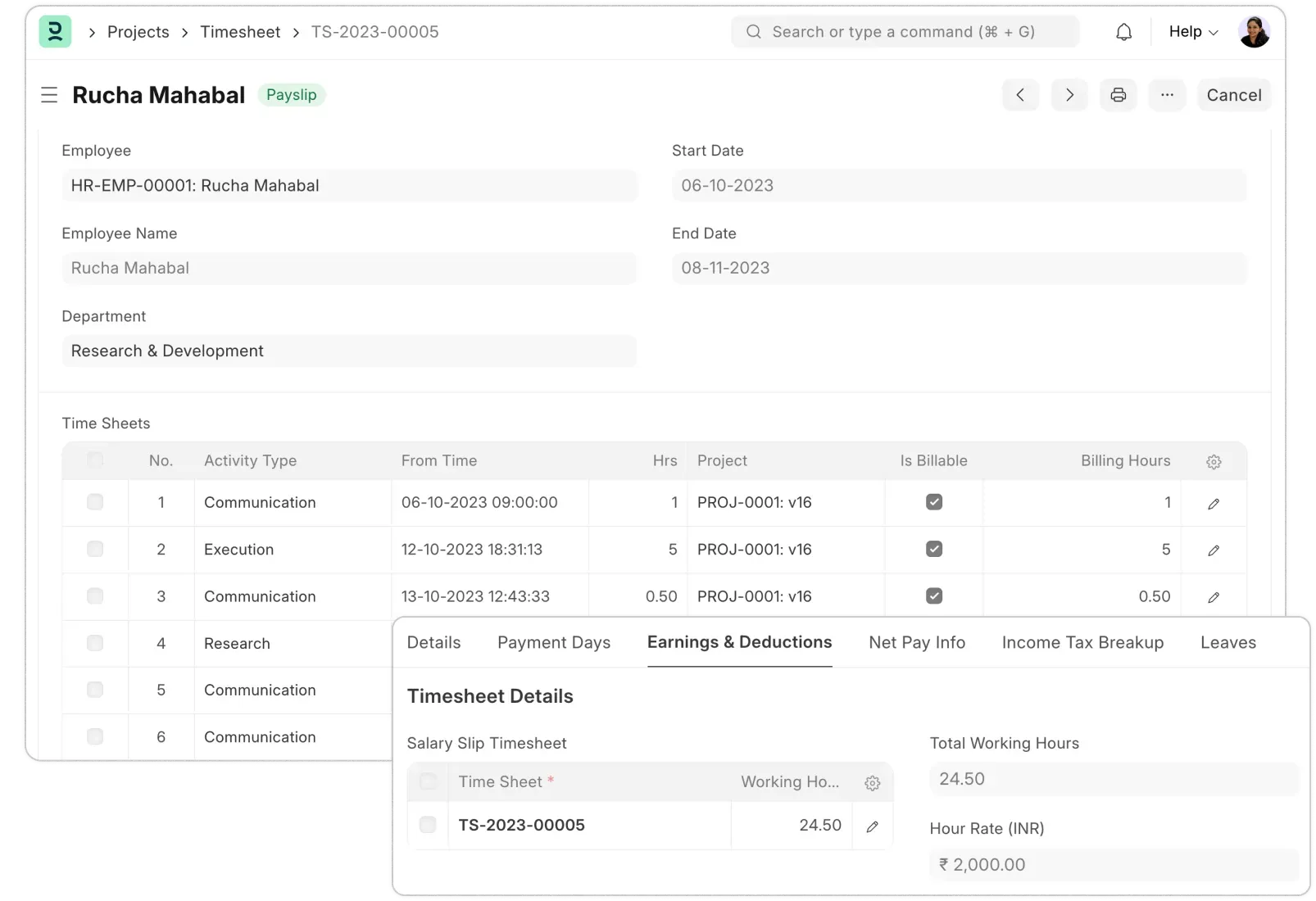 Timesheet-Based Payroll for Hourly Teams