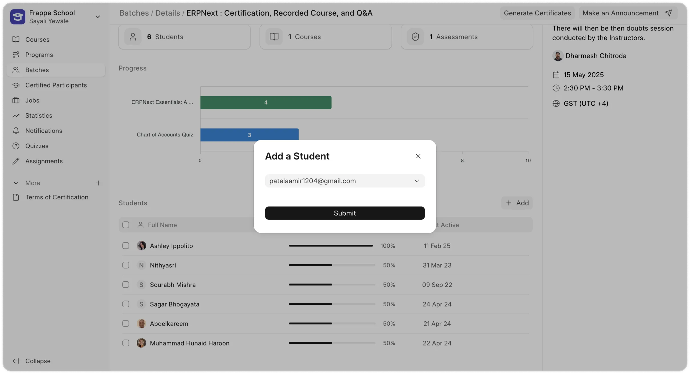 Enroll Students and Assign Courses