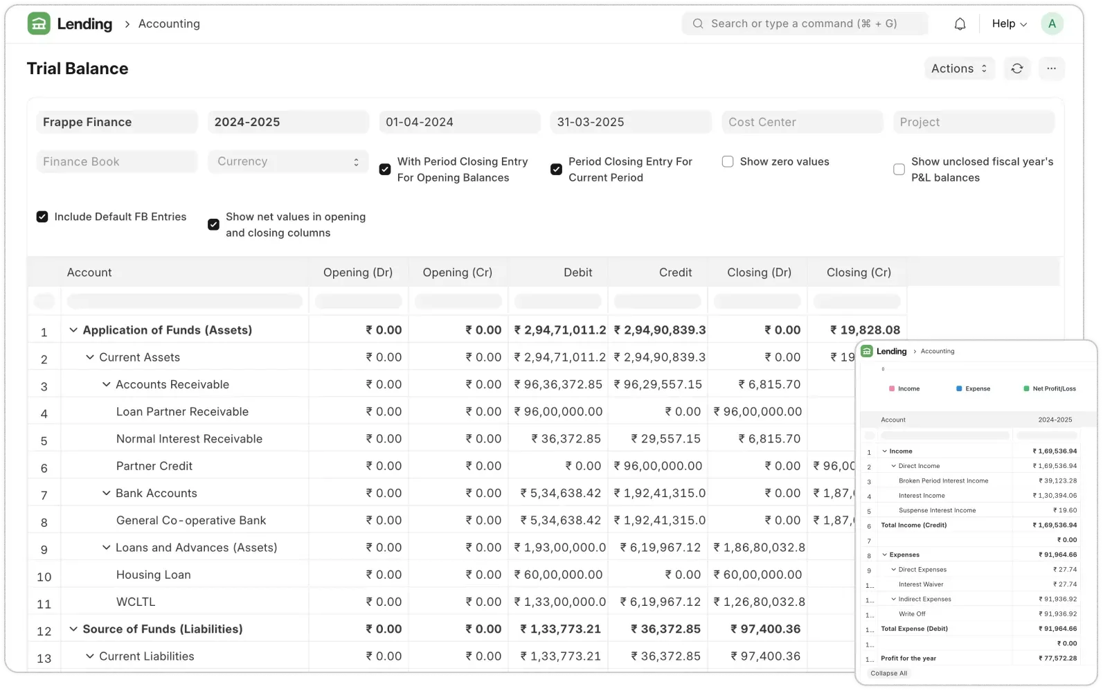 Generate Financial Reports